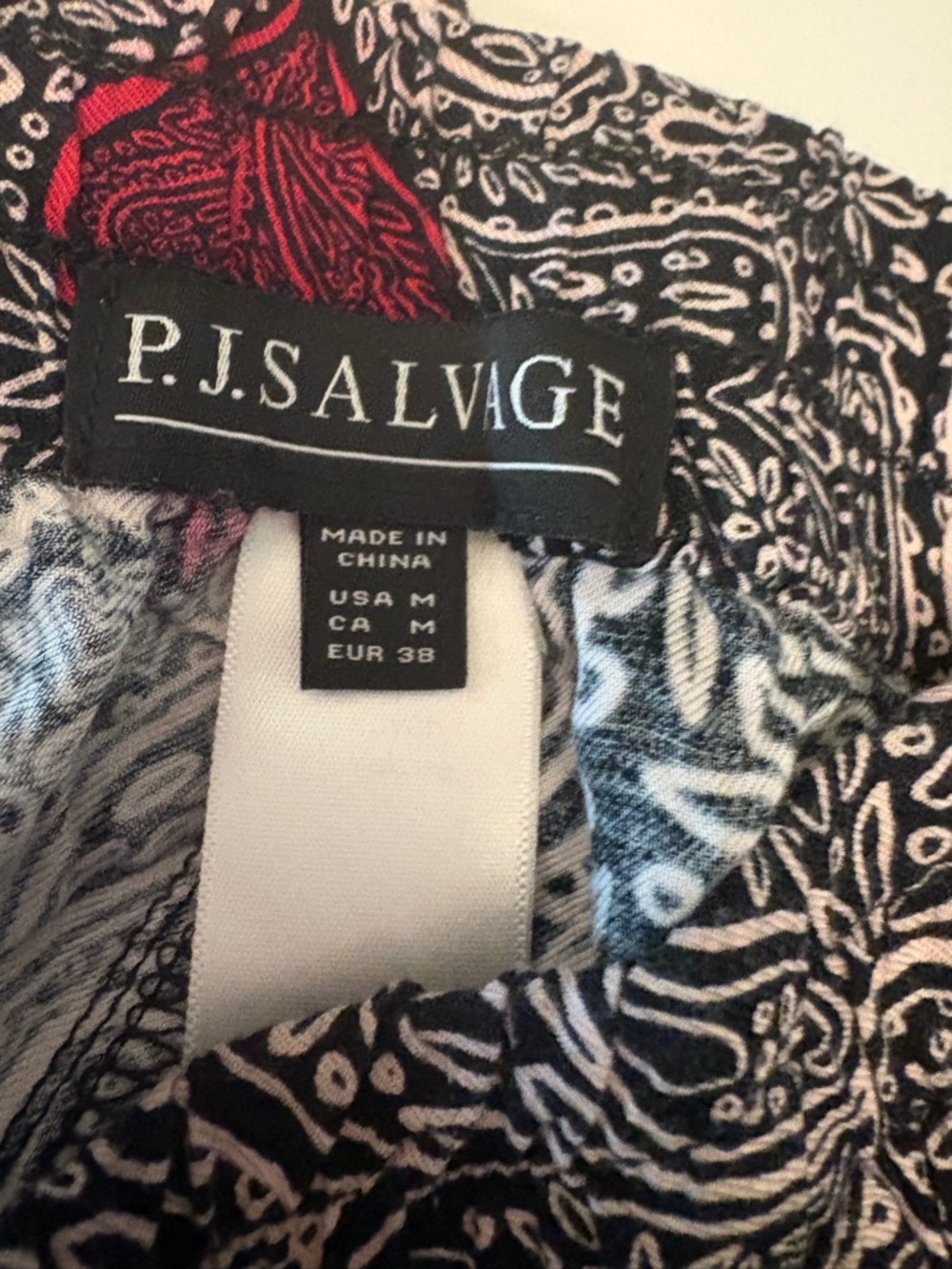 PJ Salvage 2 piece rayon PJ set - tagged medium fits very small - Picture 2 of 6